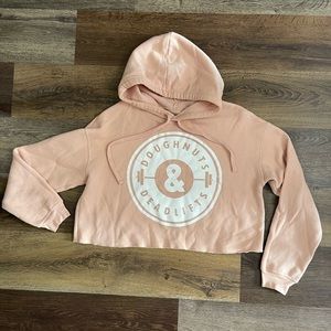 Pink cropped hoodie